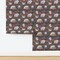Hippo Hippopotamus Botanical African Bird Lily Pad Lotus Water Baby Animal Animal Navy Mustard Seaweed Coral Limited Color Palette Custom Pre-pasted Wallpaper by Spoonflower Pre-Pasted Wallpaper 2FT Wide